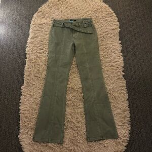 Army green flare jeans! Great quality